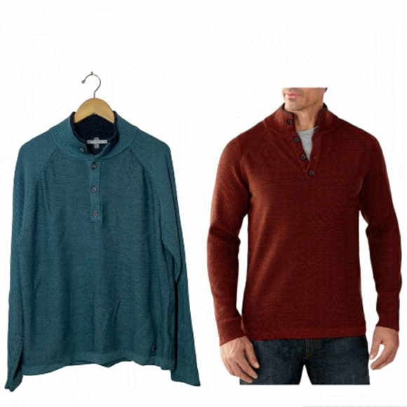 Smartwool Other - SMARTWOOL Pioneer Ridge Half Button Sweater Green/Blue - Men's Large